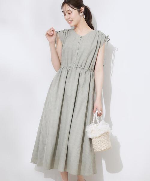 「couture brooch」 ノースリーブワンピース 38 オリーブ レディース_画像5