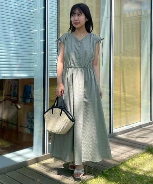 「couture brooch」 ノースリーブワンピース 38 オリーブ レディース_画像9