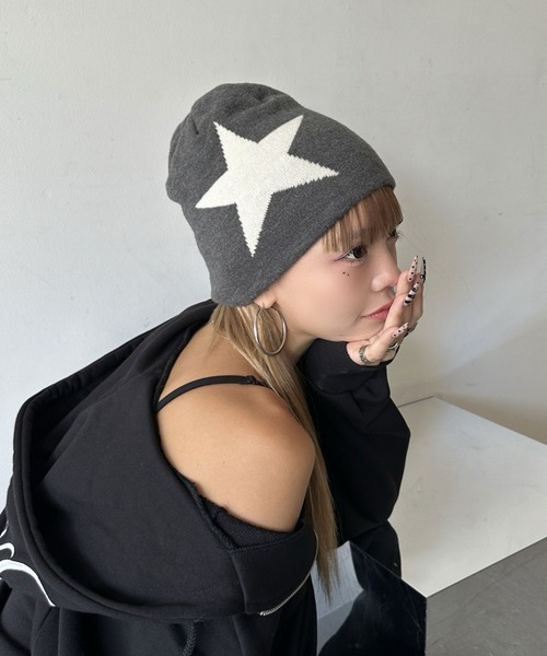 DAIYA（ダイヤ） ニット帽 ニットキャップ Y2K リバーシブル 2WAY