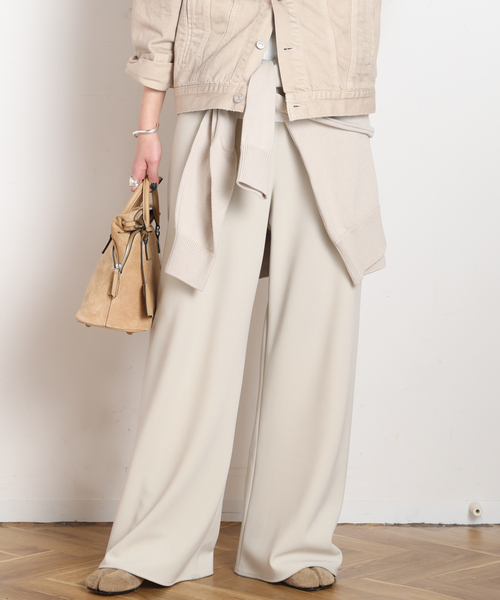 AP STUDIO スラックス パンツ 追加エラスティックパンツ レディース