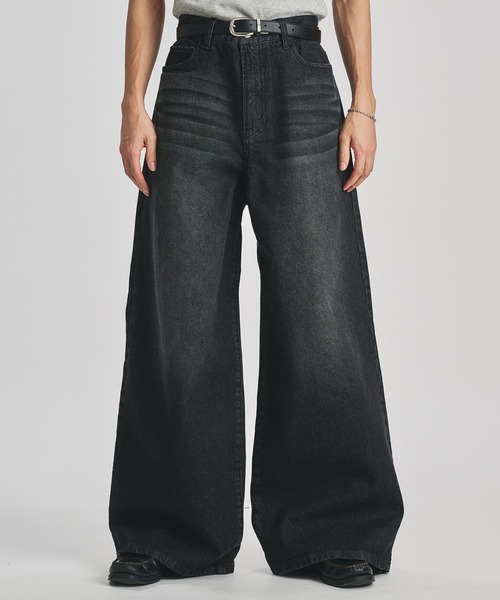selle glant（セレグランテ） ジーンズ WIDE BUGGY FADE DENIM PANTS