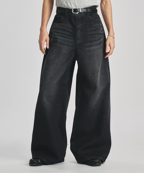 selle glant（セレグランテ） ジーンズ WIDE BUGGY FADE DENIM PANTS