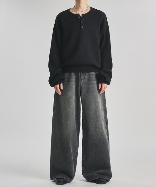 selle glant（セレグランテ） ジーンズ WIDE BUGGY FADE DENIM PANTS