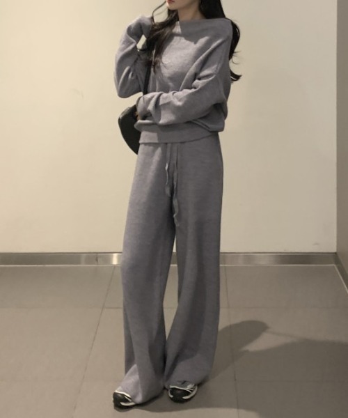 shameless セットアップ 「セットアップ」オフショルダートップス＋