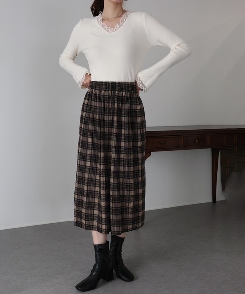 BLUEEAST（ブルーイースト） スカート プリーツチェックスカート