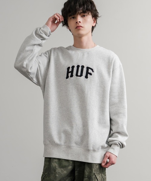 HUF（ハフ） トレーナー スウェット ARCH APPLIQUE CREWNECK オーバー