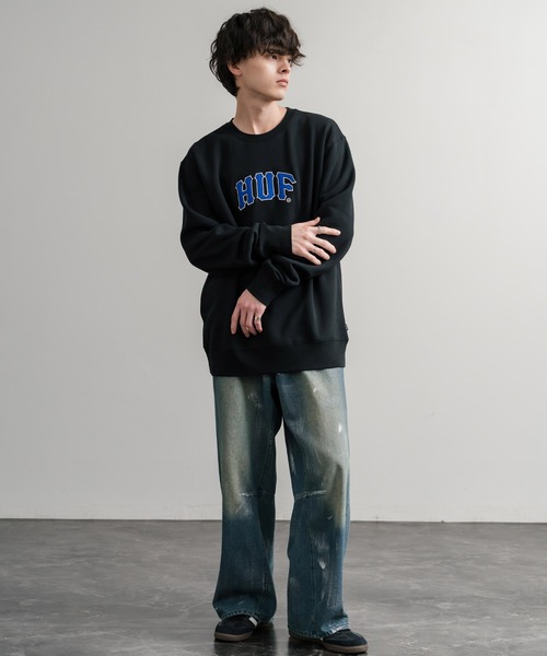 HUF（ハフ） トレーナー スウェット ARCH APPLIQUE CREWNECK オーバー