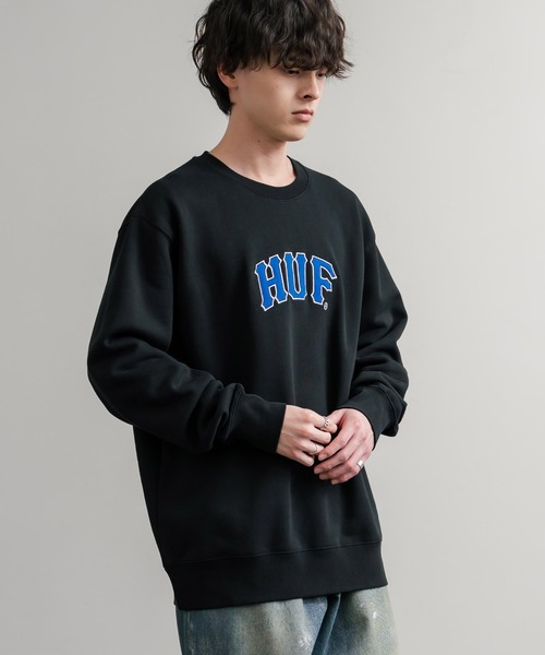 HUF（ハフ） トレーナー スウェット ARCH APPLIQUE CREWNECK オーバー