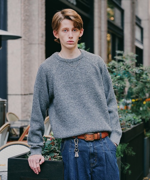 Regen Glanz セーター ニット waffle like raglan knit / ワッフル