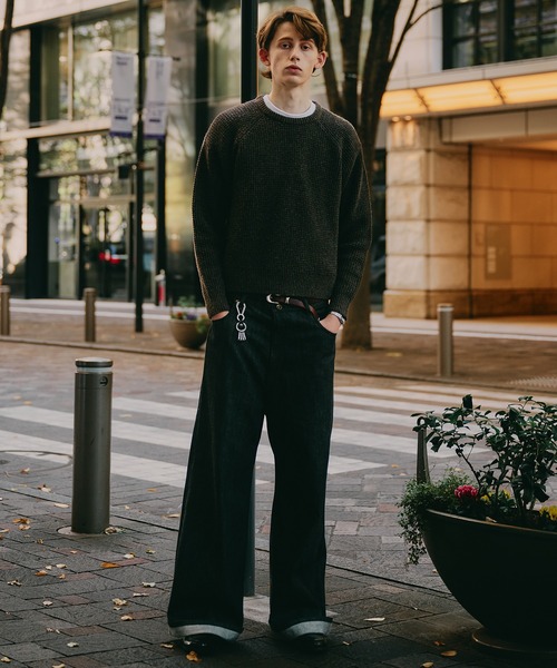 Regen Glanz セーター ニット waffle like raglan knit / ワッフル