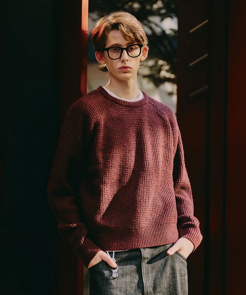 Regen Glanz セーター ニット waffle like raglan knit / ワッフル