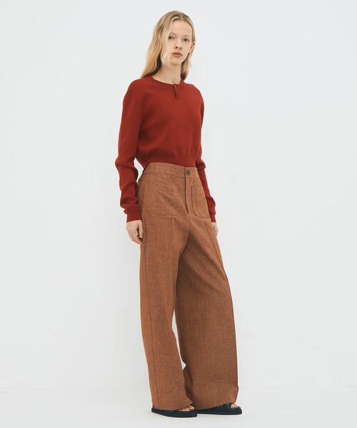 CABaN（キャバン） ニット セーター コットンカシミヤ ヘンリーネック