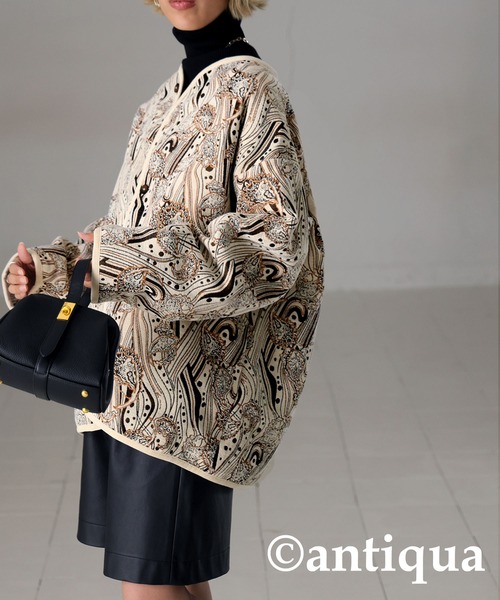 antiqua（アンティカ） ノーカラージャケット ONESIZE オフホワイト