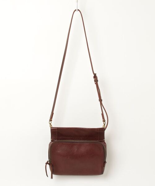 genten ブラウン レザー ショルダーバッグ 中古・古着通販】genten (ゲンテン) レザーショルダーバッグ ブラウン