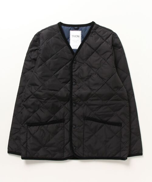 TAION（タイオン） キルティングブルゾン L ブラック メンズ