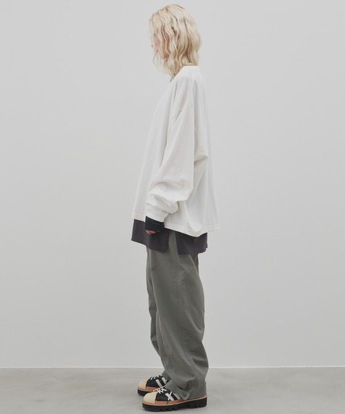 「AIVER」 長袖Tシャツ LARGE ライトグレー メンズ_画像3