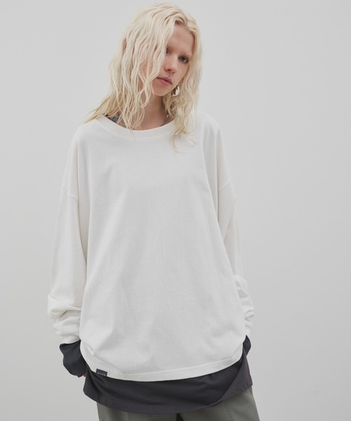 「AIVER」 長袖Tシャツ LARGE ライトグレー メンズ_画像5