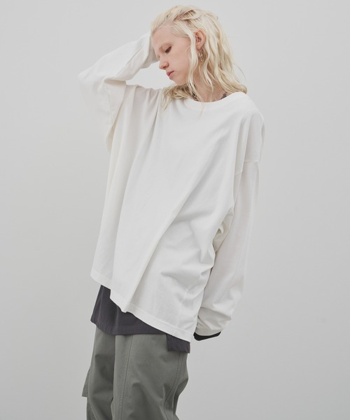 「AIVER」 長袖Tシャツ LARGE ライトグレー メンズ_画像6