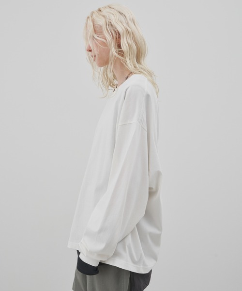 「AIVER」 長袖Tシャツ LARGE ライトグレー メンズ_画像7