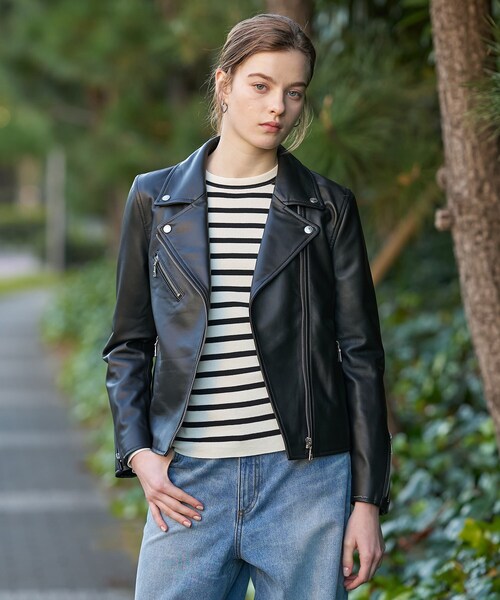 10月末までの限定値下　12000→9800ゴートレザーライダース　グレー 10月末までの限定値下 12000→9800ゴートレザーライダース グレー