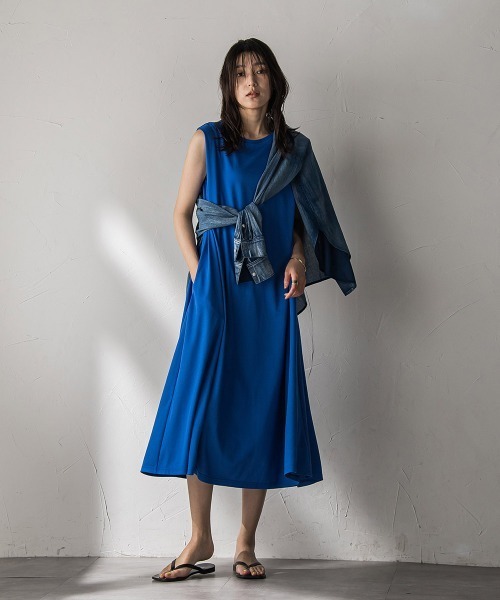 「MAYSON GREY」 ノースリーブワンピース M ブルー レディース_画像2