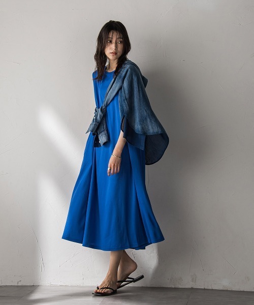 「MAYSON GREY」 ノースリーブワンピース M ブルー レディース_画像3