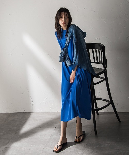 「MAYSON GREY」 ノースリーブワンピース M ブルー レディース_画像4