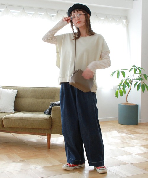 「Crisp」 スウェットカットソー FREE アイボリー レディース_画像4