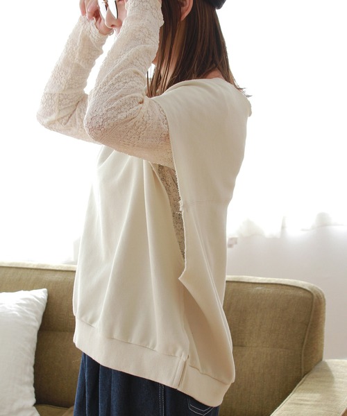 「Crisp」 スウェットカットソー FREE アイボリー レディース_画像7