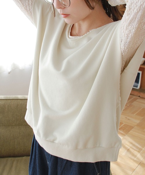 「Crisp」 スウェットカットソー FREE アイボリー レディース_画像9