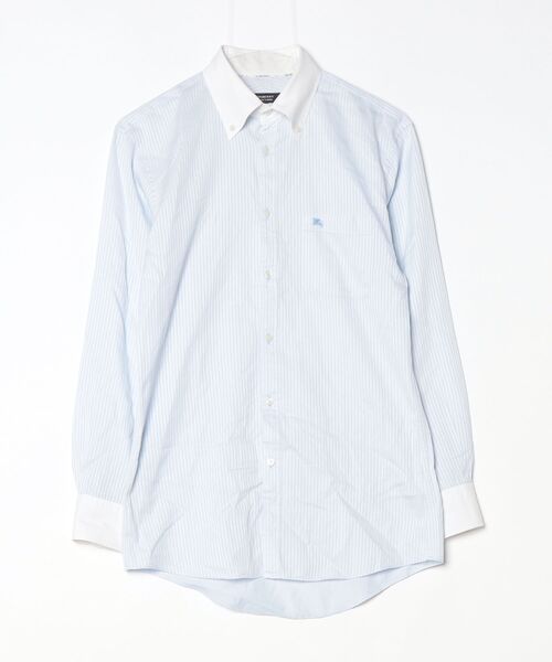 【BURBERRY】新品タグ付き 青白ストライプ 半袖シャツ バーバリー ストライプシャツ - 男性用 – myCompañero