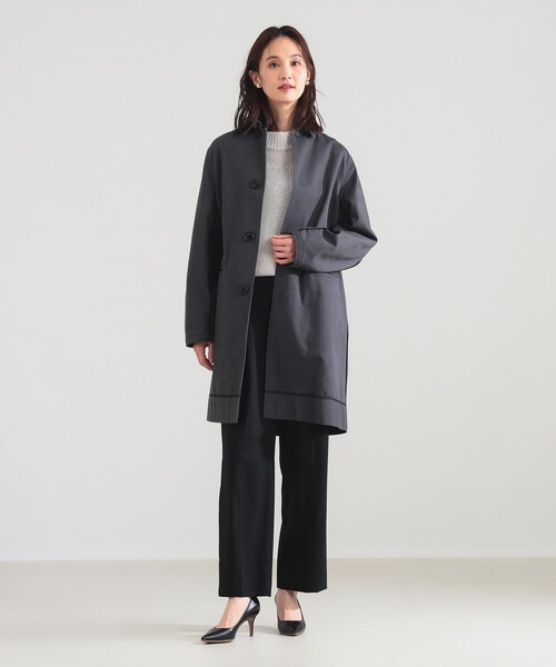 Emily Demi-Luxe BEAMSピーコートブラック未使用タグ付き Demi-Luxe BEAMS（デミルクス ビームス） ステンカラーコート コート
