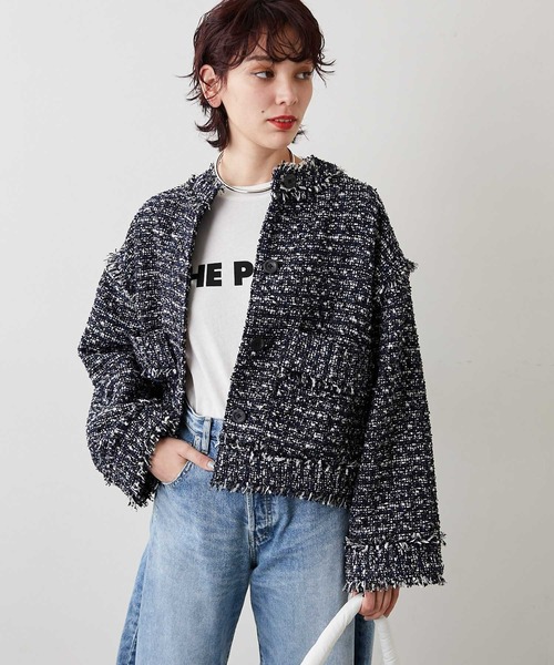 Whim Gazette（ウィム ガゼット） ノーカラージャケット FREE ネイビー