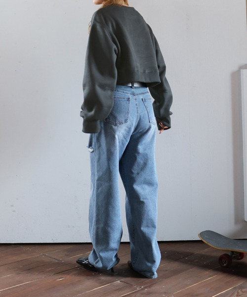 「Mili affinity」 スウェットカットソー FREE オートミール レディース_画像4