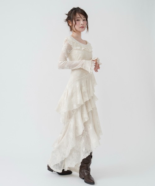 mellowneon（メロウネオン） ワンピース 3wayアシンメトリーフリル