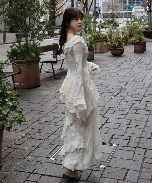 mellowneon（メロウネオン） ワンピース 3wayアシンメトリーフリル