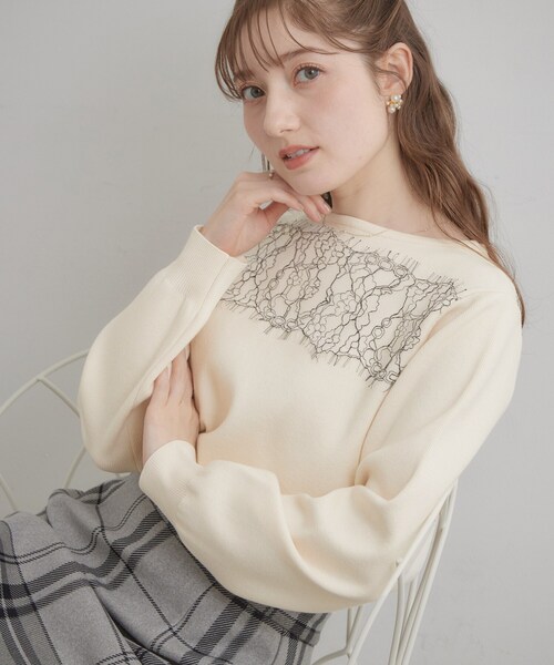 Couture Brooch（クチュール ブローチ） ニット セーター 「洗える