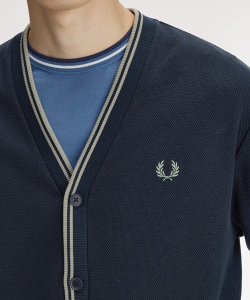 FRED PERRY（フレッドペリー） カーディガン Tipped Pique Texture