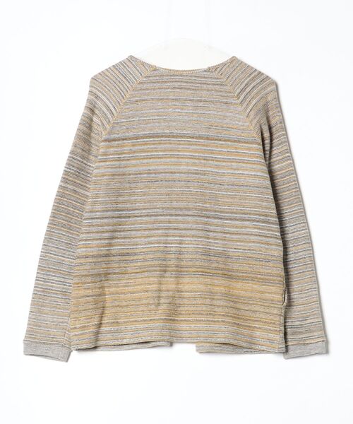 「quadro」 ボーダー柄カーディガン - ベージュ レディース_画像2