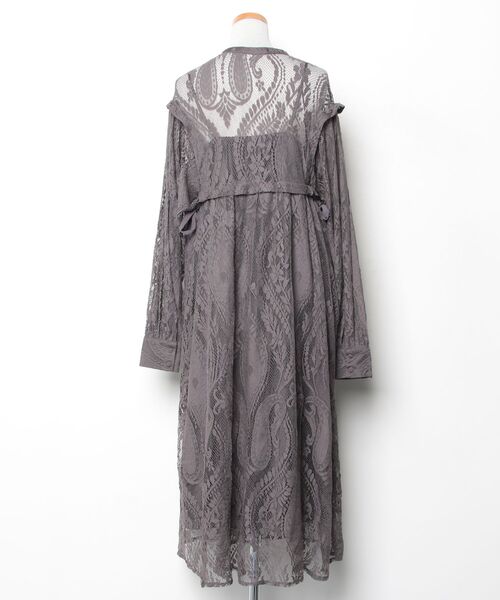 「Dorry Doll」 長袖ワンピース S チャコール レディース_画像2