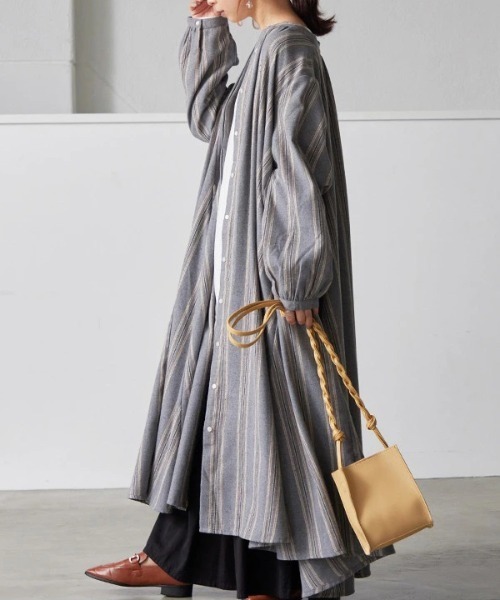 「and it_」 長袖ワンピース M-L ブルー レディース_画像4