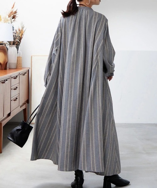 「and it_」 長袖ワンピース M-L ブルー レディース_画像5