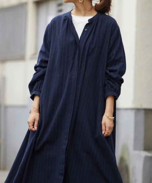 「and it_」 長袖ワンピース M-L ブルー レディース_画像8