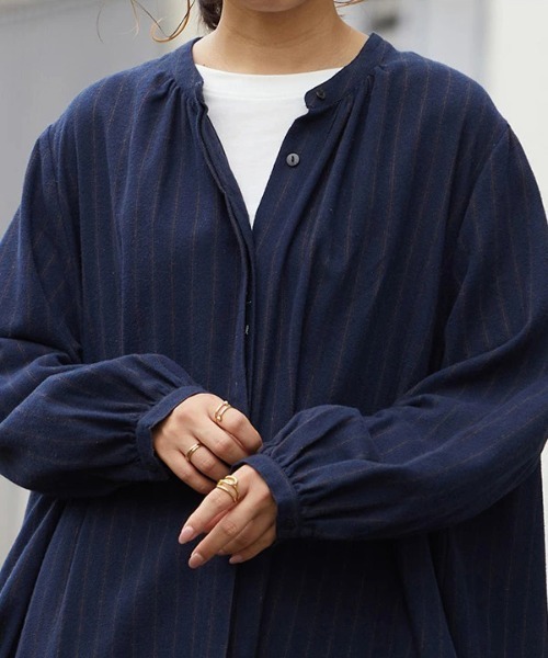 「and it_」 長袖ワンピース M-L ブルー レディース_画像9