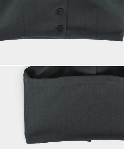 「BLACKUP」 ベアトップ MEDIUM チャコールグレー レディース_画像5