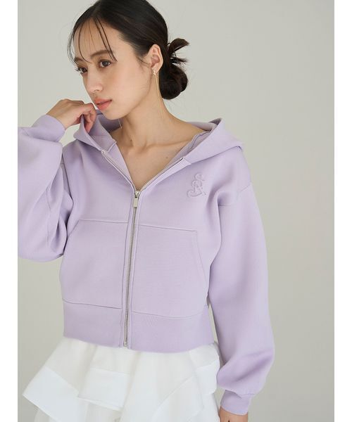 SNIDEL（スナイデル） パーカー ショートニットパーカー レディース