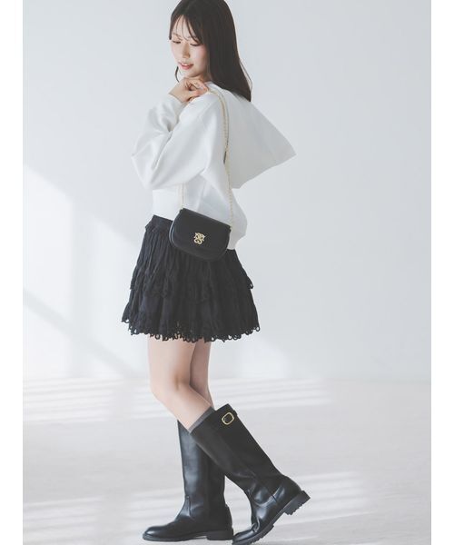 SNIDEL  ニットパーカー＆スカショーパン SNIDEL（スナイデル） パーカー ショートニットパーカー レディース