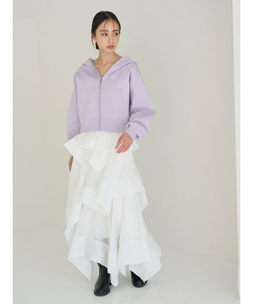 SNIDEL（スナイデル） パーカー ショートニットパーカー レディース