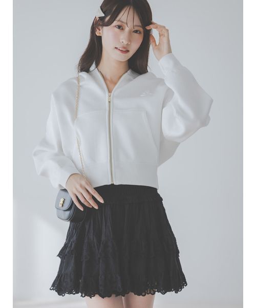 SNIDEL  ニットパーカー＆スカショーパン SNIDEL（スナイデル） パーカー ショートニットパーカー レディース