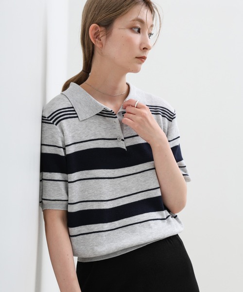【新品未使用】babaco CHECKBOARDPATTERENED ニットポロ babaco online shop｜ババコ オフィシャルオンラインストア